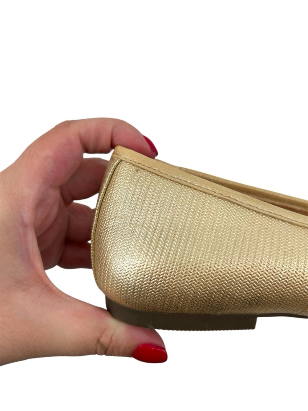 Vionic Orinda Square Toe Ballet Flats in Gold Womens Size 7 READ - Picture 4 of 8